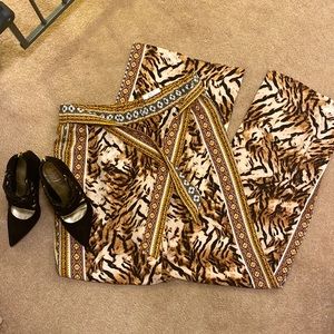 INC wide leg animal print pants